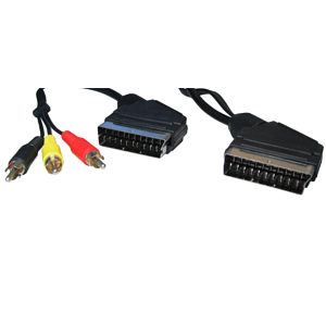 1.5m SCART to SCART Cable plus 3 Phono to 1.5m
