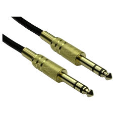 6.35mm Stereo Jack Cable TRS Male to Male 1m