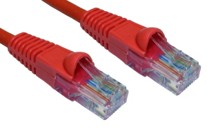 1m Snagless CAT6 Patch Cable Red 24 AWG