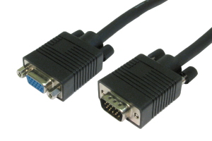 Monitor Extension Cable 5m VGA / SVGA Black Male Female