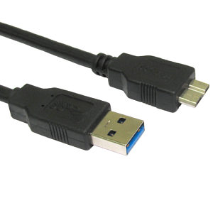 Short USB 3.0 A to Micro B Cable 0.75m