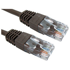 0.5m Brown Ethernet Cable Full Copper 26AWG