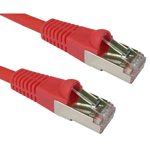 15m CAT6A Network Cable SSTP Snagless Low Smoke Red