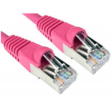 Ethernet Cable 20m Pink CAT6A Shielded