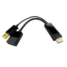 15cm Leaded HDMI Male to DisplayPort Female Adapter - 4K 30Hz