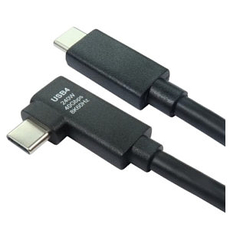1m USB4 Right Angle Cable Certified 40Gbps 240W PD 3.1 EPR