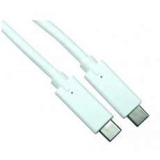 1m USB C to C to Cable White USB 3.1 10Gbps 100W (20V 5A)