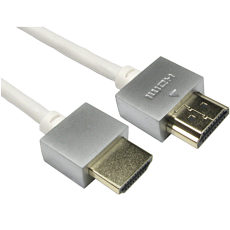 White Ultra Slim HDMI Cable 4k Ready 2m