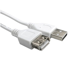1m White USB Extension Cable USB 2.0