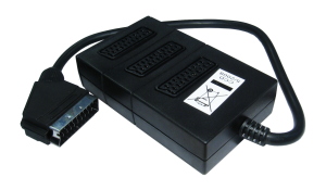 0.5m 3 Way SCART Splitter Box 0.5m