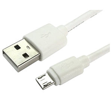 Micro USB Cable 1m White, USB 2.0 A to Micro B