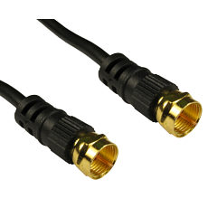 3m F-Type Cable for Satellite Sky Virgin Media Black