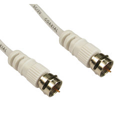 5m F-Type Cable for Satellite Sky Virgin Media White