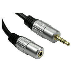 3.5mm Male to Female Extension Cable 0.5m Premium Gold