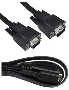 3m Flat VGA Cable Male to Male Fully Wired Super Thin