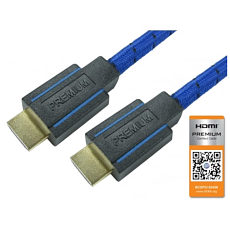 3m Premium Certified HDMI Cable 18Gbps 4k 60Hz Blue