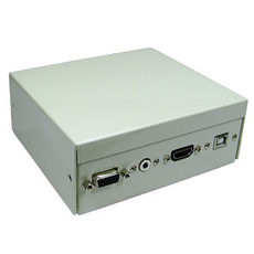 4 Port Desk Wall Mount Metal Box with AV / USB Modular Couplers