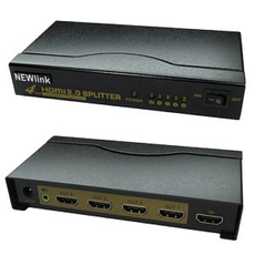 NEWlink 4 Port HDMI V2 4k@60Hz Splitter with Audio Output