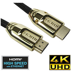 Nylon Braided 4k Premium Gold Fast HDMI Cable 10m