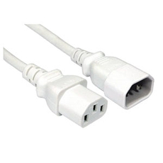 C13 to C14 Power Extension Cable 5m White
