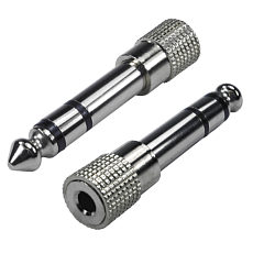 6.35mm Male to 3.5mm Female Stereo Adapter Nickel