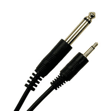 20m 6.35mm to 3.5mm Mono Jack Cable Gold Plated