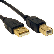 1m USB Cable A to B Gold