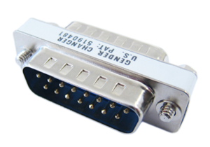 D15 Low Density M/M Slimline Gender Changer