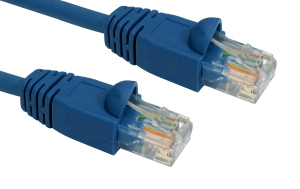 5m Snagless CAT5e Patch Cable Blue 24 AWG