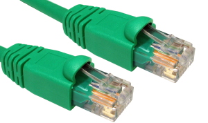 5m Snagless CAT5e Patch Cable Green 24 AWG