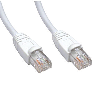10m Snagless CAT5e Patch Cable White 24 AWG