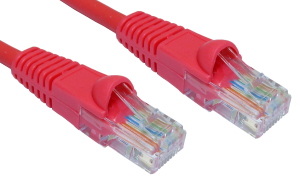 0.5m LSZH Snagless CAT5e Patch Cable Red 24 AWG