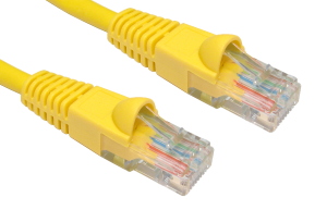 3m LSZH Snagless CAT5e Patch Cable Yellow 24 AWG