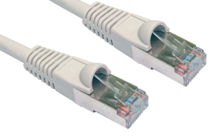 1m CAT5e Shielded Snagless Patch Cable Grey 26 AWG