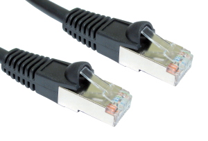5m CAT5e Shielded Snagless Patch Cable Black 26 AWG