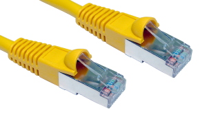 10m CAT5e Shielded Snagless Patch Cable Yellow 26 AWG