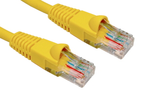 1m Snagless CAT6 Patch Cable Yellow 24 AWG