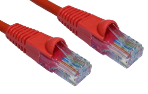 1m LSZH Snagless CAT6 Patch Cable Red 24 AWG