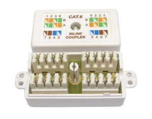 CAT6 Punchdown Krone Coupler White