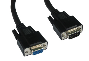 1m SVGA Extension Cable DDC 15 Pin Fully Wired
