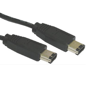 5m 6-Pin M 6-Pin M Firewire 400 Black Cable