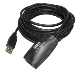 5m Black USB 2.0 A M A F Active Boosted Extension