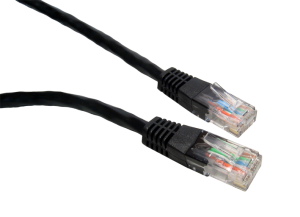 0.25m Short Ethernet Cable CAT6 UTP Black