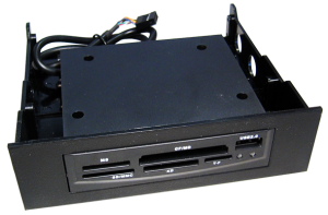 USB2multi 3.5/5.25 Internal Bay 52 In 1 Card Reader Black