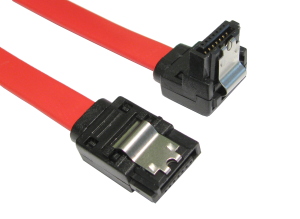 Locking SATA Cable 3Gbps Straight to Angle 90cm