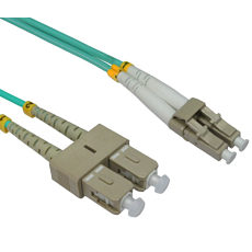 5m OM3 LC-SC 50/125 Fibre Cable Aqua