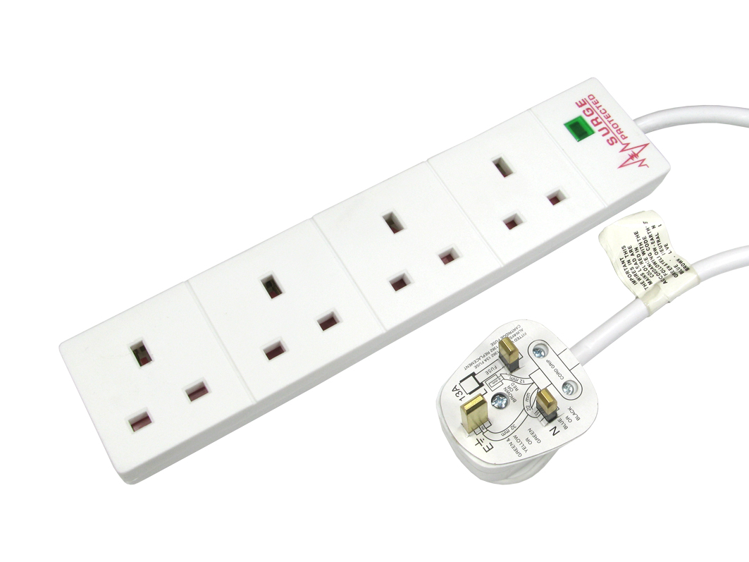 4 Socket Surge Protected Extension Lead 3m