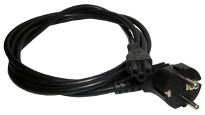 2m Euro Mains Power Lead Schuko to C5 Clover Leaf