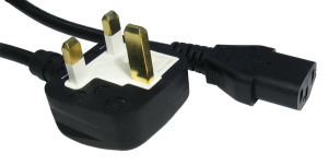 10m IEC Power Cable UK Plug to Kettle Plug C13