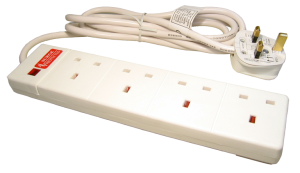 4 Way Extension Lead 2m Surge Protected
